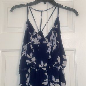 Blue floral maxi dress